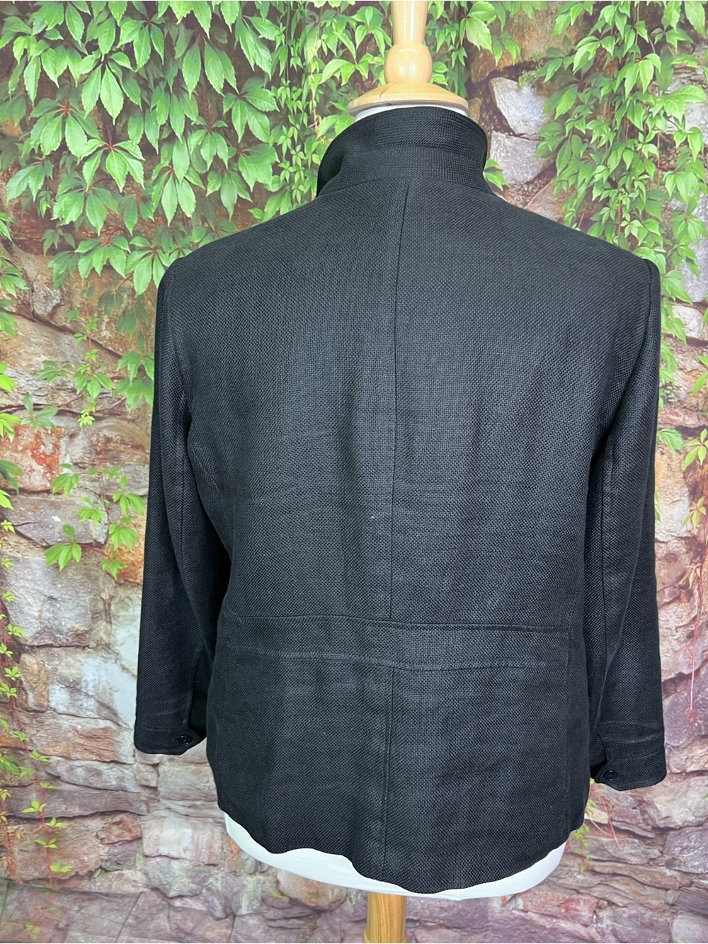 LAUREN RALPH LAUREN Brown/Gray Linen Classic Safari Quiet Luxury Jacket, 18W - Picture 7 of 11